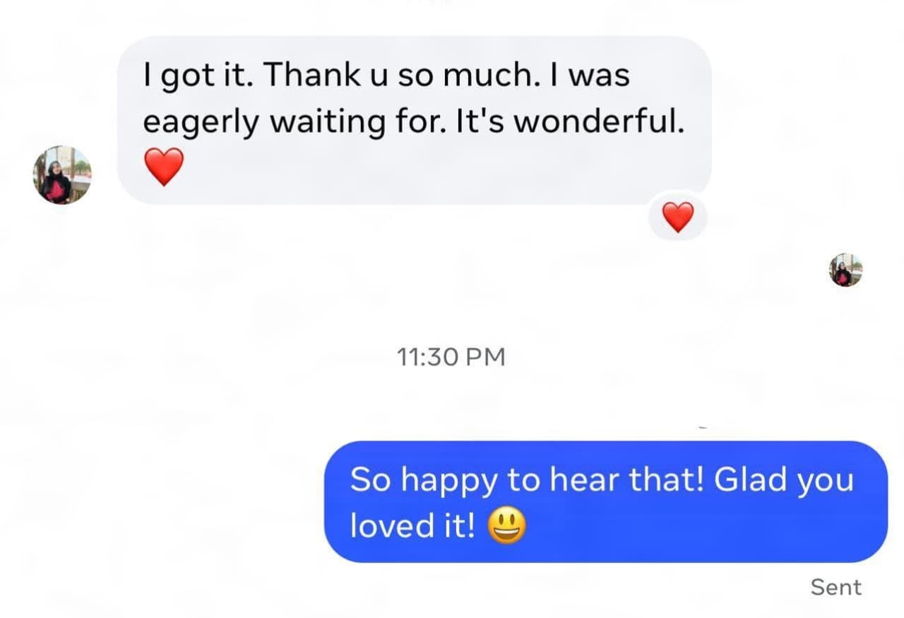 Customer: I got it, it's wonderful